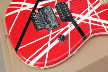 китайската гитарная фабрика custom new5150 Шарени серия Червен / Черен / Бял кленов лешояд Floyd tremolo електрическа 531