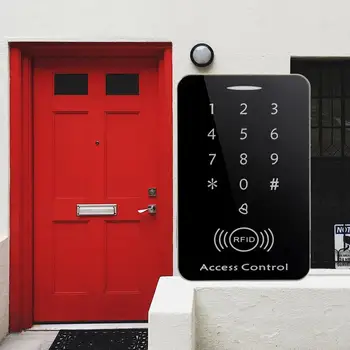 M203SE RFID Самостоятелен Четец на карти за контрол на достъп с едно докосване на телевизор с цифрова клавиатура 10 бр. Ключове, карта за къщи, апартаменти, Фабрики