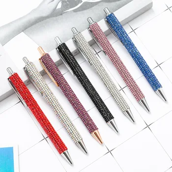 Химикалка писалка Lytwtw от 4 теми, луксозен планински кристал, красиви сватбени метални канцеларски материали от розово злато, канцеларски материали, ученически принадлежности, Висококачествени дръжки