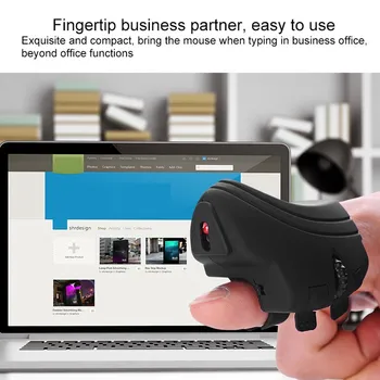 Безжична пальчиковая мишка с 2.4 Ghz, стабилна връзка, преносима ергономична мишка с USB-задвижване за бизнес офис N