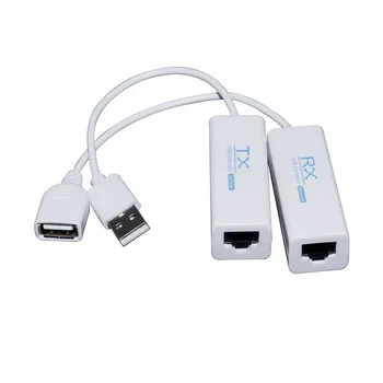 USB 200M Удължител за RJ-45 Ethernet кабел USB2.0 Конвертор удължителен кабел Адаптер TX RX Подателя Приемник от CAT5E или CAT6 Cat5e/6
