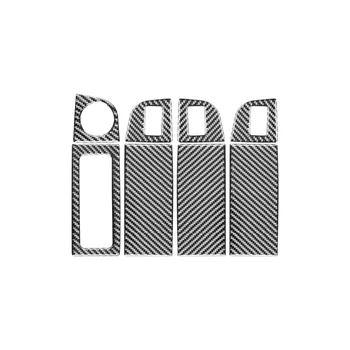 Стикер с тапицерия панел вдигане на стъкла от декоративен въглеродни влакна за Skoda Octavia A7 2015-2020 Аксесоари