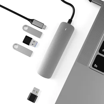 Хъбове USB-C 4 В 1 USB3.0 HDMI carder reader в един Адаптере-разветвителе За Таблет, лаптоп, центъра на мобилен телефон
