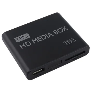 Мини мултимедиен плейър 1080P Mini HDD Media TV Box box Видео Мултимедиен Плейър с Full HD Устройство за Четене на Карти SD и MMC 100 Mbps AU EU US Plug