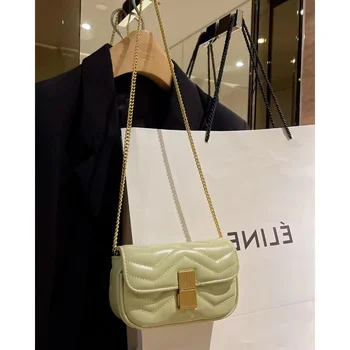 Чанта през рамо Lingge, Нова Малка Ароматна чанта през рамо, Малка дизайнерска чанта на верига, женствена чанта под мишниците