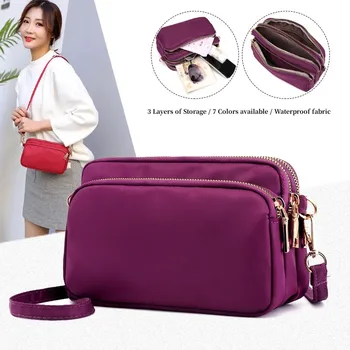 Дамска чанта-клатч, нова модерна чанта за отдих, водоустойчив найлон универсална чанта през рамо, малка предпоставка