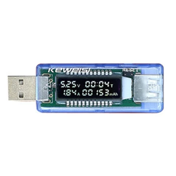 Тестер USB-зарядно устройство, измерване на напрежение, ток, Волтметър, амперметър, Тестер от капацитета на батерията, Детектор за мобилни устройства