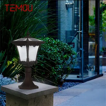 Слънчев, с монтиран на стената лампа TEMOU, уличен led модерен лампа, водоустойчив, за дома, двора, веранда, градина, двор, Вила, тревата, лампи