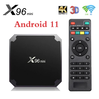 Android 11 TV Box Amlogic S905W2 X96 мини Двойна Wifi 2,4 G 5G Smart TV BOX 4K мултимедиен плейър 2G16G 3D Видео на Google телеприставка 1G8G