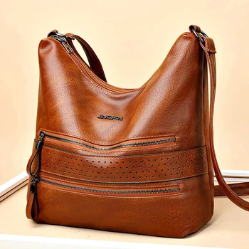 Реколта женствена чанта през рамо с голям капацитет, луксозна дизайнерска дамска чанта с високо качество, на женската чанта-месинджър през рамо, основните чанта