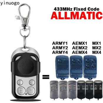 ALLMATIC ARMY1 ARMY2 ARMY4 AEMX1 AEMX2 AEMX4 MX1 MX2 MX4 Гаражно дистанционно управление 433 Mhz Восъчни за отваряне на гаражна Врата с фиксиран Код