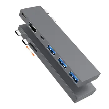 Преносим Компактен хъб USB Type-C с широка съвместимост, сплитер, метална USB-зарядно устройство, 4K/30Hz HDMI-съвместими аксесоари за КОМПЮТРИ