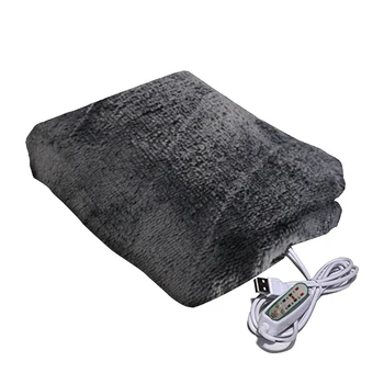 USB-нагревател за пътуване, машинно пране на мека мебел-легла, 3 нива на преносим електрически одеяла, топла зимна мека плюшен автомобили шал за къмпинг