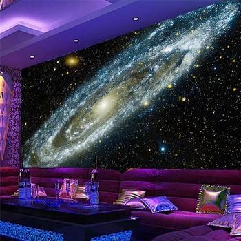 Тапети beibehang на поръчка атмосфера на фентъзи galaxy stellar мъглявината таван хол ТЕЛЕВИЗИЯ фон декорация на стени