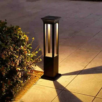 4400 ма, алуминиеви Слънчева Светлина на Градински пътеки, Външен Водоустойчив led Лампа за Озеленяване на Колони, Слънчевата светлина за косене на трева