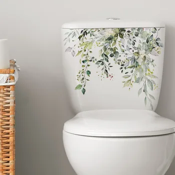 Стикер за стена с флорални лист 30*25 см, творчески тоалетна, декоративен Ресторант, Баня, търговски Самозалепващи стикер за стена