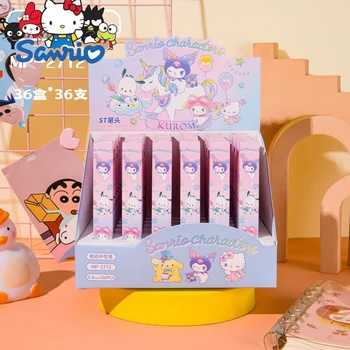 Нови 24/36 бр. Гел Химикалки Sanrio Hello Kitty Kuromi Cinnamoroll Роликовая Химикалка Химикалка С Кутия-Дисплей на Ученически Пособия, Канцеларски материали на Едро