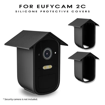 2 елемента Силиконови Защитни Калъфи за фотоапарат EufyCam 2C СЪС защита от Надраскване, Защитен Калъф за Камери за Сигурност, Защитен Калъф за Eufy-2C