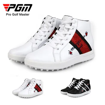 Обувки за голф PGM, дамски обувки с висок покрив, вътрешна повдигнати обувки, дамски водоустойчив обувки от мек материал Superfiber