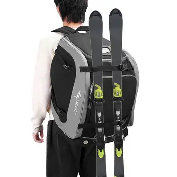 Чанта за ски обувки 65Л, раница за ски обувки, чанта за полети, Раница за очила, Ръкавици, Ски, сноуборд &