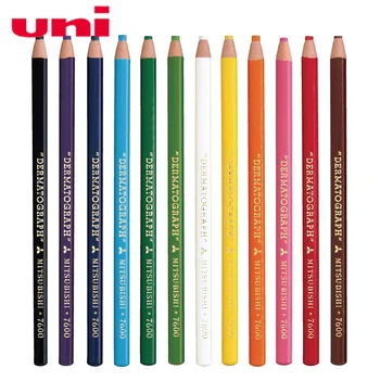 Молив за смазване/восък Uni 12 бр./лот, 12 цвята, Цветни моливи от метал/кожа/камък/стъкло 7600