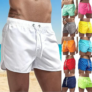 Мъжки бански, шорти за плуване, бързо съхнещи плажни шорти, бански костюм за гмуркане, сърф, плаж, водни спортове, лято, 13 цвята, S-3XL