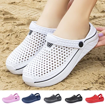 Летни сандали за мъже 2023, дамски сандали, чехли, улични плажни сандали унисекс, леки градински сабо, водни чехли без закопчалка