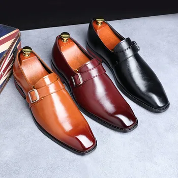 Мъжки oxfords от естествена кожа, мъжки Ежедневни обувки, Луксозни Маркови Мъжки лоферы, Мокасини, бизнес вечерни модела обувки, Големи Размери 37-48