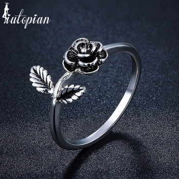Iutopian постъпването на Ново, висококачествено пръстен с роза Анел за жени, антиаллергенное, Добре дошли на Едро #RG95792