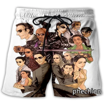 phechion/Нови Мъжки/Дамски Ежедневни панталони с 3D принтом The Matrix, Модни Градинска Дрехи, Мъжки Свободни Спортни Шорти A172