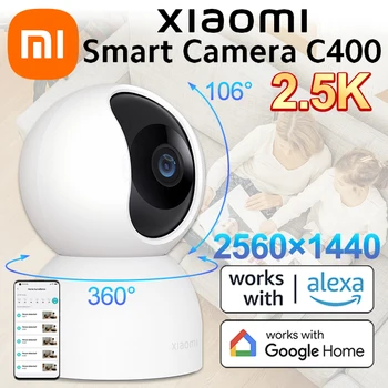 2023 една НОВА Глобална версия на Xiaomi Smart Camera C400 4MP 2.5 K 360 ° 160 ° Wi-Fi 2.4 G 5G AI Откриване на човек на Google Home Алекса
