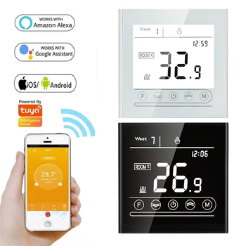 95 ~ 240 В Alexa Google Home Умен, Интелигентен WiFi Термостат, Стаен Електрически Водогазовый котел, Регулатор на температурата за Подгряване на пода