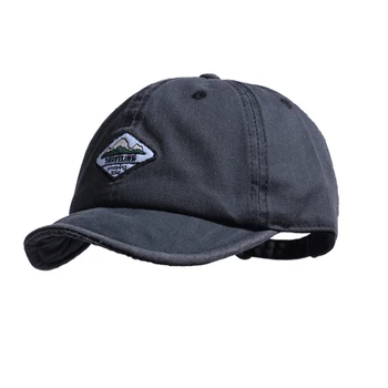 Ретро-бейзболна шапка с къси полета, ежедневни облекла, регулируем солнцезащитная шапка, бейзболна шапка, с мека периферия, която се пере, да се направи старата работна шапка с мек покрив Tide