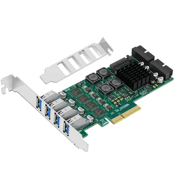 Адаптер за карта за разширяване на USB 3.0 PCI-E X4 4-Канален 8A 19pin USB 3 за PCIE PCI express adapter Card