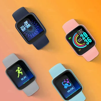 Смарт часовници за фитнес за жени, мъжки часовници, детски часовници, детски смарт часовници Macaron за Android Smartwatch За жени