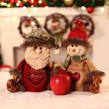 Коледна украса, Снежен човек притежателя на кухненски съдове чанта подарък за парти Коледно украшение на Коледна украса за дома на масата