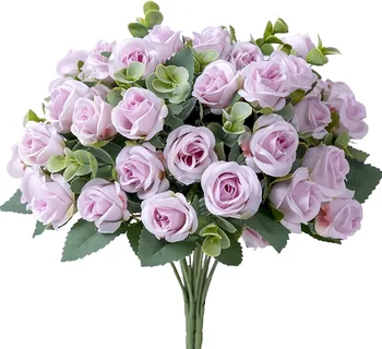 Роза, Голям Букет, изкуствена коприна цветя, направи си сам, сватба парти, цветен букет, начало декор за масата в хола, изкуствени цветя
