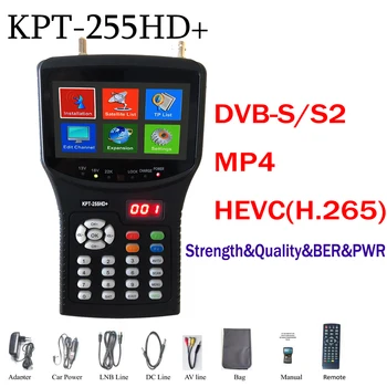 [Истински] KPT-255HD Плюс KPT-255HD + м сателитна търсене камера за видеонаблюдение DVB-S2 MP4 HEVC (H. 265) AVS/AVS + ST-5150 WS-6933 V8 FINDER