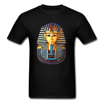 Тениска Egypt King Tut, 3D Фланелка на Фараона, Мъжки Ризи, Летни Дрехи от 100% Памук, Уникални Върховете в Уличном Стил, Черни Тениски