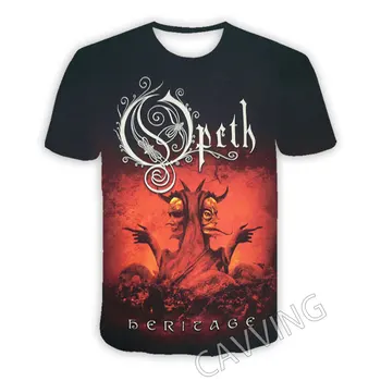 Нови Модни Дамски/мъжки ежедневни ризи Opeth Rock с 3D принтом, тениски в стил хип-хоп, Блузи в стил харадзюку, Дрехи H01