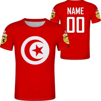 Потребителски Всяко Име и номер на ТУНИС 3D тениска Tun Tunisie Национален Флаг Футболни тениски Дрехи За Мъже И Жени Подаръци