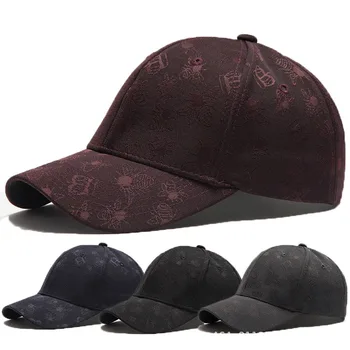 Капачка мъжки зимни топло за мъжете на средна и напреднала възраст, пролет-есен бейзболна шапка за стари хора на средна възраст, есенно-зимна шапка за възрастни хора