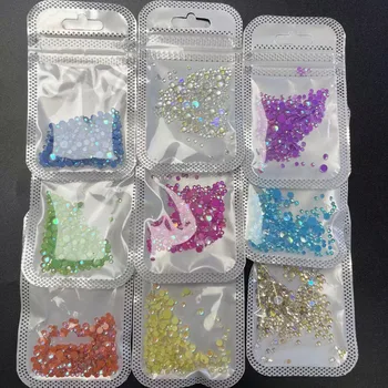 300 бр./пакет Карамел цвят, Русалка, кристални перли, висулки за нокти, 3D смола, смесен размер, кръгли стъклени мъниста за нокти, кристали, бижута за нокти със собствените си ръце