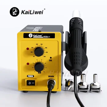 Kailiwei Преносим 858A + Инструмент за демонтаж, заваряване станция за запояване с горещ въздух, пистолет с контролирана температура