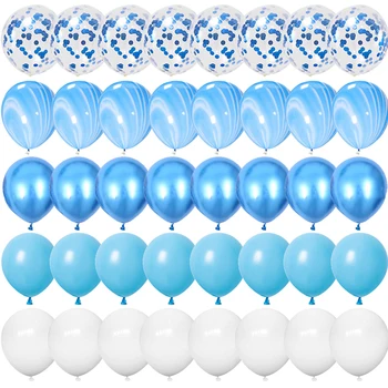 40 парчета на 12-инчов сини конфети, латексный балон, Украса за Парти честит Рожден Ден, За възрастни, Деца, момчета и Момичета, за душата на детето си, за да проверите за сватбен декор