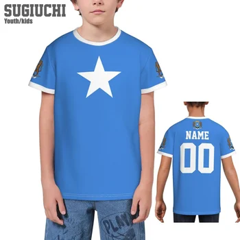 Потребителско име, номер, знаме на Сомалия, емблема, 3D Тениски за деца, младежки тениска за момчета и момичета, Джърси, футбол, подарък тениска за футболни фенове