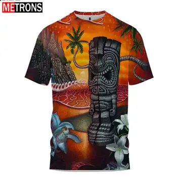 Мъжки t-shirt плюс размер дрехи британски моден стил горещи продажба стил 2023 през лятото на диви Хавай родния о-образно деколте top