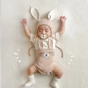 Jenny & Dave за бебета и малки деца 2023, летен нов гащеризон в скандинавски стил за мъже и жени, супер сладко малко зайче, дизайн в тон f