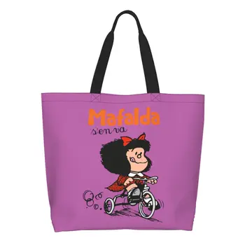 Mafalda Колоездене Чанти за пазаруване в хранителни магазини, холщовые чанти за пазаруване, чанта през рамо, преносима чанта Quino голям капацитет