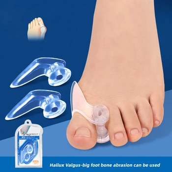 1 чифт ортезов за грижа за краката при вальгусной деформация на големия пръст на крака, силиконови разделители, гелевый разделител за пръстите на краката, коректор на палеца на стъпалото